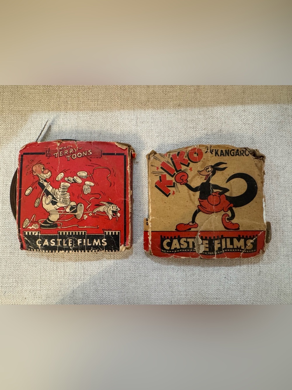 CASTLE FILMS 16mm Movies / Cartoons - Lot of 2 - Paul Terry Toon & Kiko Kangaroo